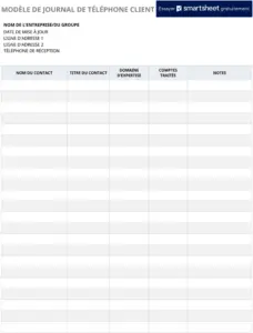 journal-telephonique-client-modele-organise